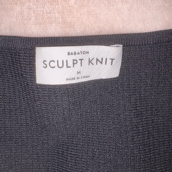 Black Ribbed Women's Top - Picture 3 of 3